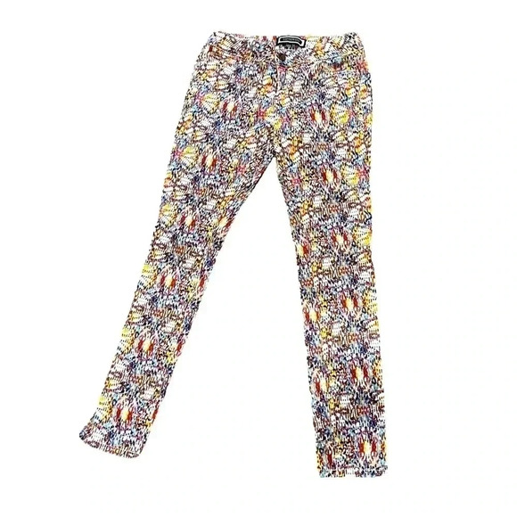 ❤️ 2/$11 Kardashian Kollection Multi Colored Skinny Ankle Jeans Pants Womens 6 - Picture 3 of 12